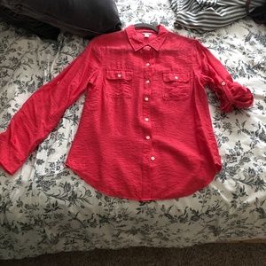 Calvin Klein button-up pink blouse